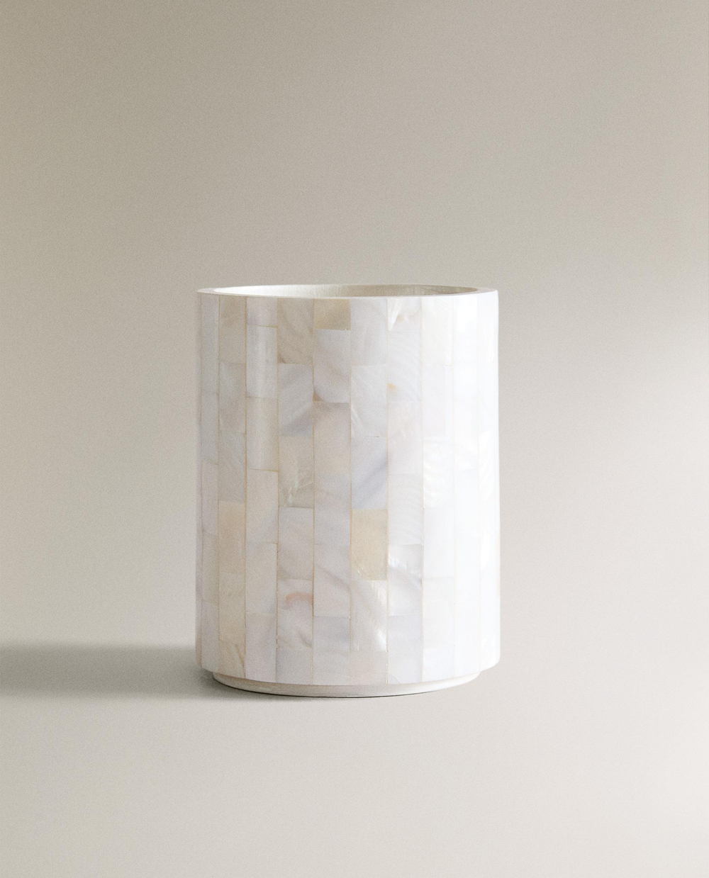 Zara Home стакан для ванной комнаты, камень, светло-бежевый