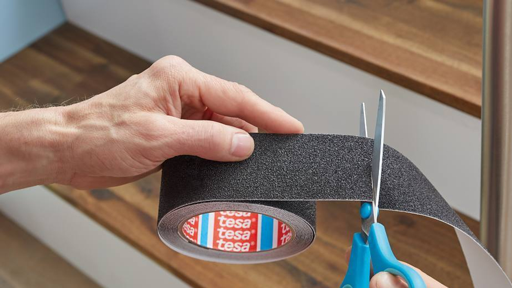 Противоскользящая абразивная клейкая лента Folsen® 069, 10мХ50мм, жёлто-чёрная