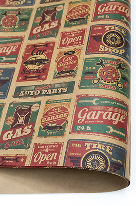 Упаковочная бумага, Крафт (0,7*1 м) Автосервис, 10 шт.