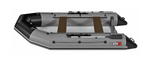 Лодка ПВХ X-River Rocky 375 НДВД + усиленное дно и баллон, серо-черный/фурнитура черная