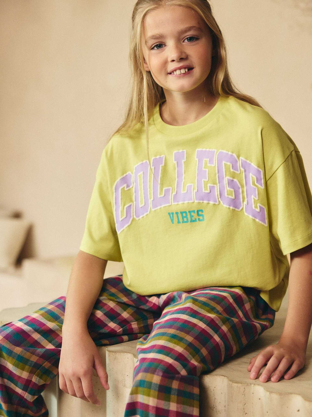 Пижама для девочки Next 195-936, Салатовый, Бордовый, Синий