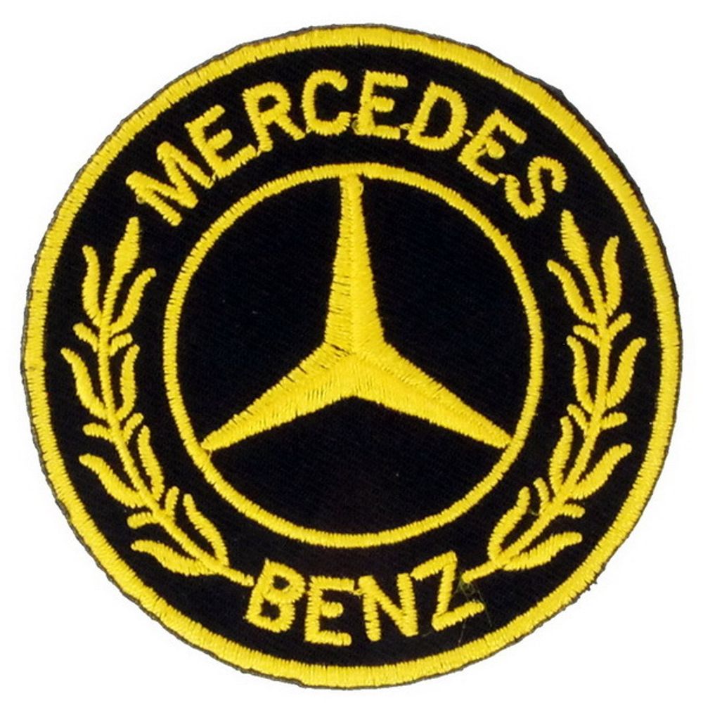 Нашивка Mercedes Benz (68 мм) желтое лого