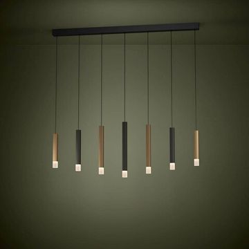 Подвесной потолочный светильник (люстра) LED 7X3,2W 3000К 39906 чёрный/золото Estanterios Eglo