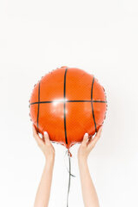 Шар-круг, фольга, 18"/46 см, "Мяч баскетбольный" (БГ-15)