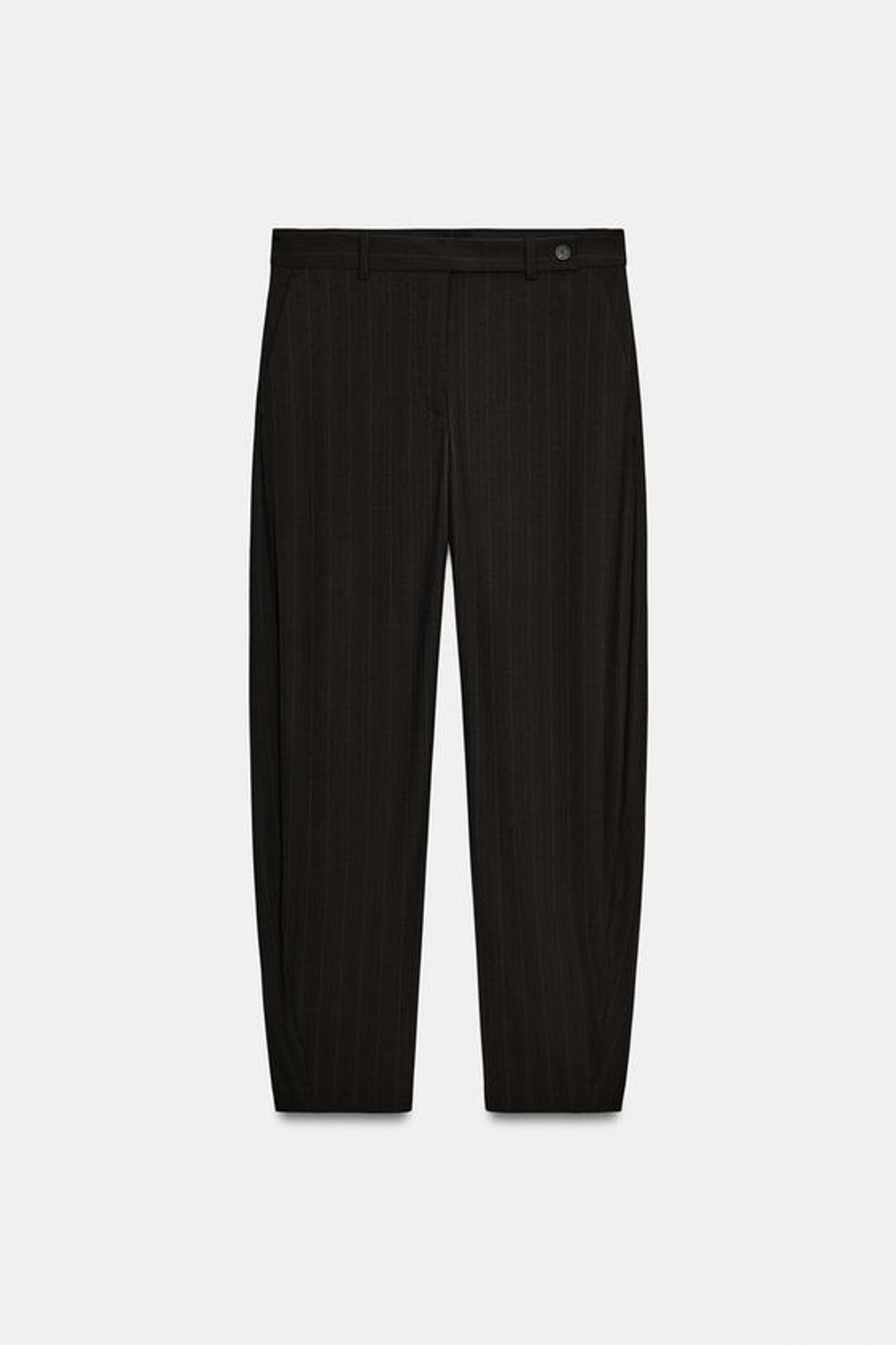 ZARA БРЮКИ В ТОНКУЮ ПОЛОСКУ — ZW COLLECTION, КОРИЧНЕВЫЙ