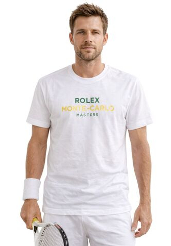 Мужская теннисная футболка Monte-Carlo Rolex Masters Print - white