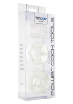 Комплект прозрачных колец на пенис POWER COCK TOOLS