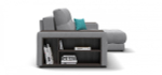 Угловой диван Босс ХЛ Велюр Монолит сталь