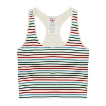 Женский топ теннисный Wilson Everyday Brami - sandrift stripe