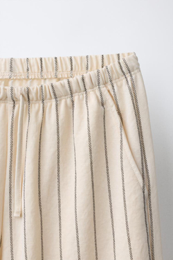 ZARA БРЮКИ WIDE LEG СВОБОДНОГО КРОЯ, ПОЛОСКИ