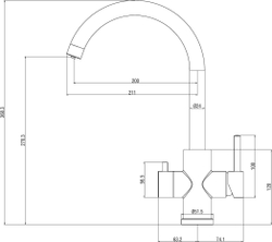 Смеситель для кухни Domaci Ливорно D8662S сталь
