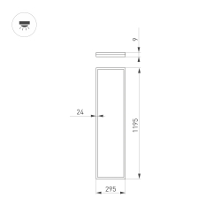 Светильник DL-INTENSO-S300x1200-40W Day4000 (WH, 120 deg, CRI90, 230V) (Arlight, IP40 Металл, 5 лет) 043582