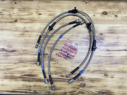 Mitsubishi L200 V (2006-2015) Комплект армированных тормозных шлангов (4 шт. под лифт 50мм)