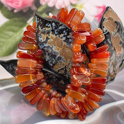 40734 Сердолик Браслет палочки 5*13мм