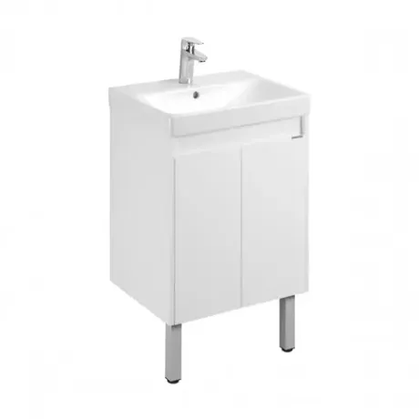 Комплект Aquaton Сканди Doors 55 белый (тумба + раковина Адриана)