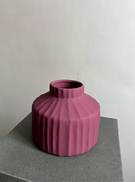 Ваза керамическая, цвет серо-коричневый, 16*16*20,5 см