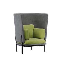 Stato Диван одноместный с высокой спинкой STA-01 Teddy 316/Teddy 35/Металл Черный 1070*900*1200