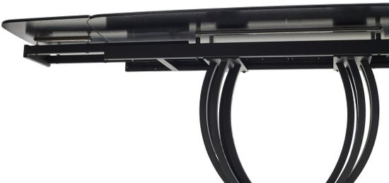 Стол MALTA 160 NERO KL-116 Черный мрамор матовый, итальянская керамика/ черный каркас