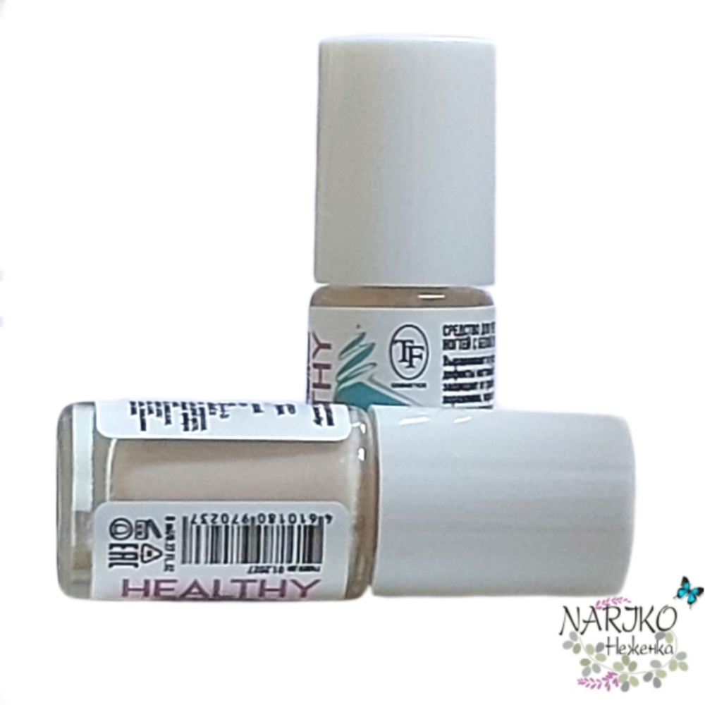 Средство для регенерации ногтей с белой глиной TRIUMF HEALTHY Здоровые ногти натуральный беж, 8 мл.