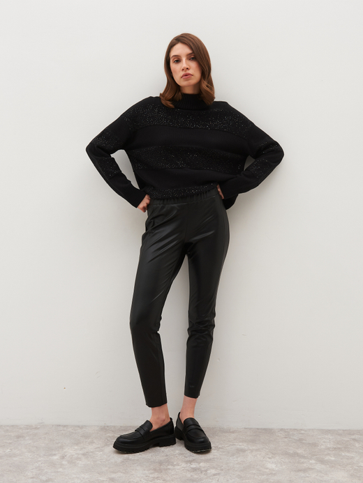 Брюки из экокожи