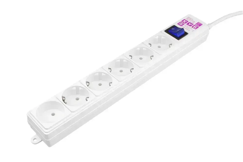Сетевой фильтр удлинитель Power Cube "КУБ", 6 розеток, 3*1.5мм, 16А, 3 метра