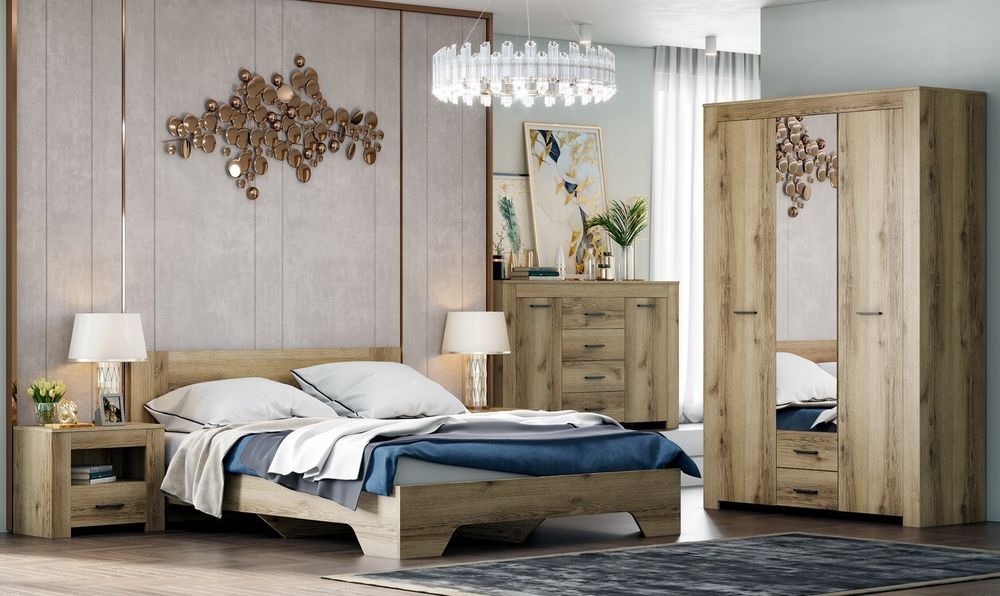 МС Квадро-10 Кровать 1,6  ЦРК.КВД.10 Дуб делано светлый