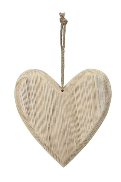 Декор подвесной "Сердце" большое 25x4,5xH25см + 16см подвес