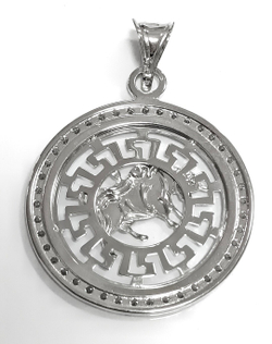 Подвеска Эстерелла "Телец", родированная, фианит