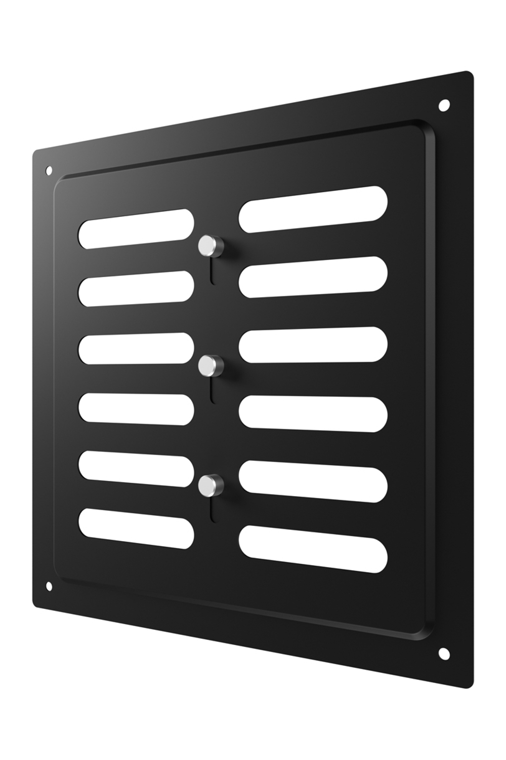 Решетка вентиляционная MER регулируемая 200х200 окраш.сталь Black ERA