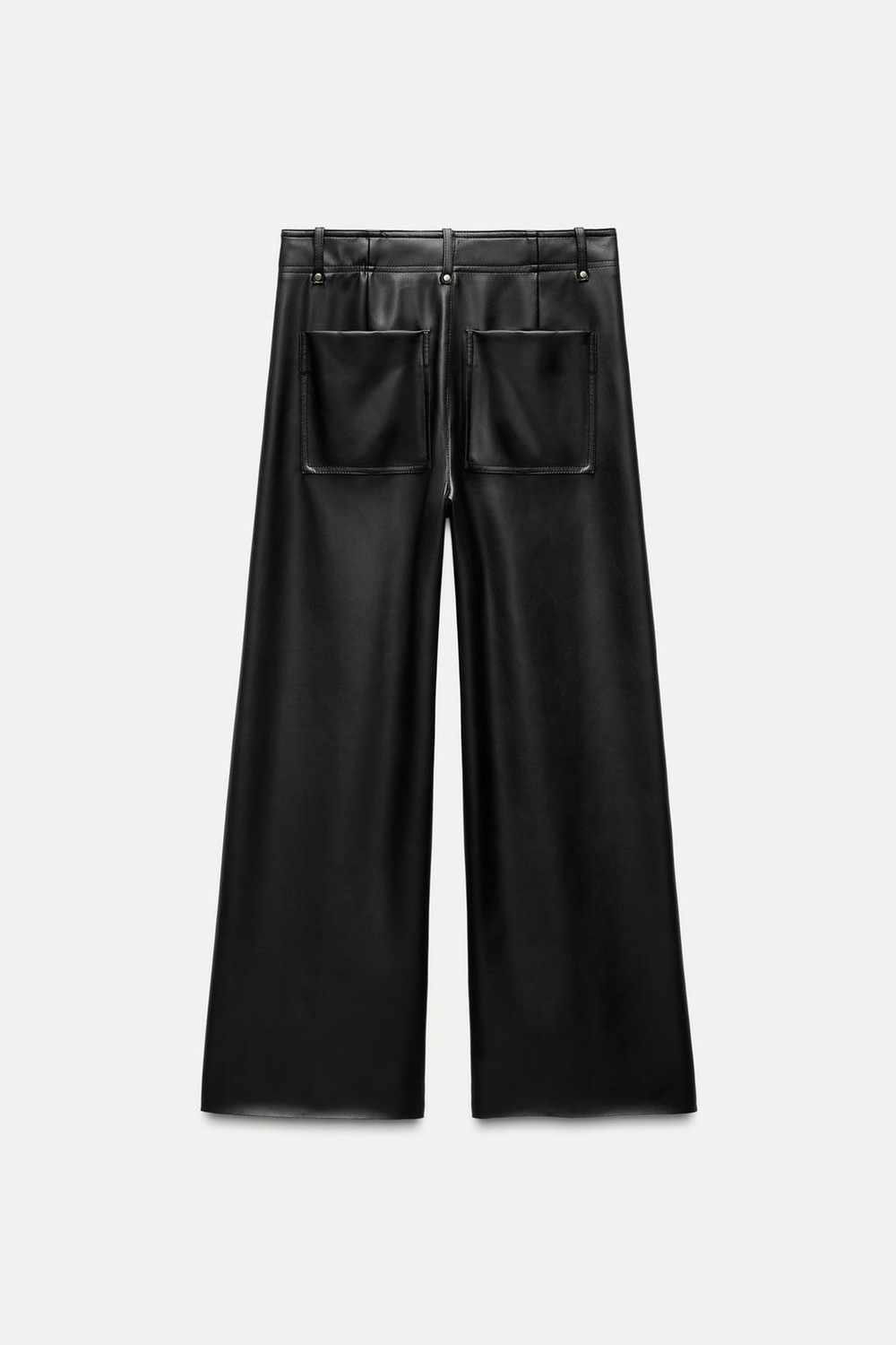 Брюки wide-leg из искусственной кожи — zw collection
