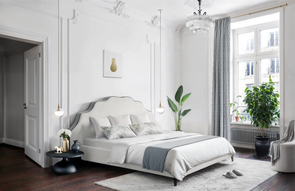 Наволочка 50х70 Mollen Ландыши кипенно-белая хлопковая