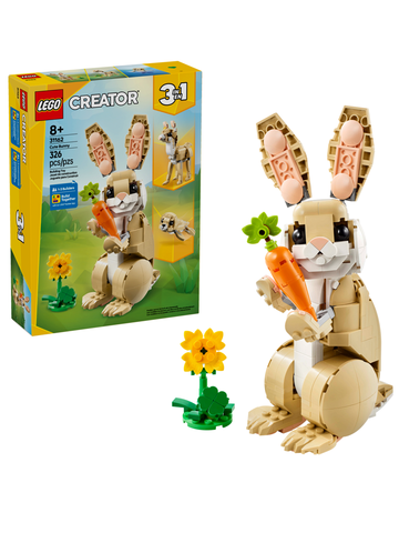 Конструктор Лего Креатор Милый кролик | LEGO Creator Cute Bunny коллекционный набор, 31162, 326 деталей (8+)