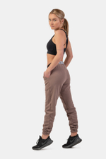 Женские штаны Nebbia Iconic Mid-Waist Sweatpants with elastic “N” waistband 408 Brown