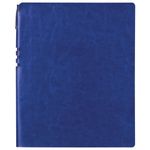 Тетрадь БОЛЬШОЙ ФОРМАТ (220х265 мм) В5, BRAUBERG "NEBRASKA", 96 л., гибкая, под кожу, ручка, клетка, синий, 110958