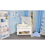 Классическая детская кроватка Agashi Mom Side 21 (белый)