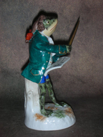 Статуэтка. Фарфор. Лягушка дирижёр. Sitzendorf. Германия