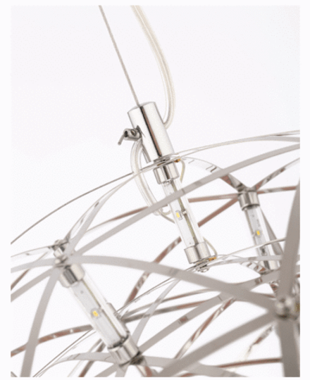 Pendant design lamp  Raimond Dome by Moooi (Silver,  D 79 cm)