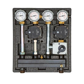 Насосно-смесительный модуль Meibes Kombimix 2UK с насосом Grundfos UPM3 70