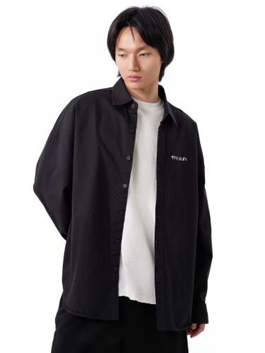 Плотная хлопковая рубашка The Puh черного цвета