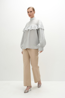 Брюки прямые из хлопка