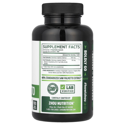 Zhou Nutrition, Сереноя, комплекс для здоровья простаты, 100 капсул