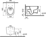 Подвесной безободковый унитаз VitrA Nest Qflush