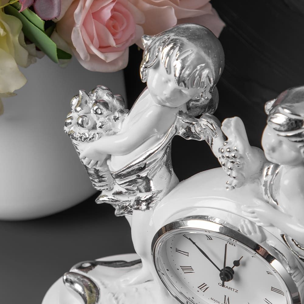 Часы настольные Путти малые Сильвер