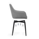 Стул на металлокаркасе Woodville на металлокаркасе Райнер MR -11, черный, ножки черные