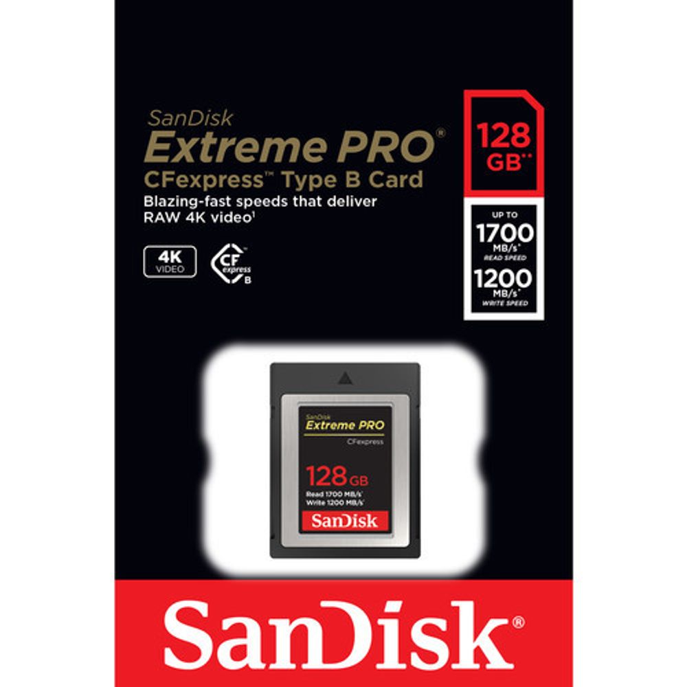 SanDisk 128ГБ Extreme PRO CFexpress Type B Карта памяти - купить ...