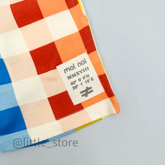 Шорты из футера (тонкого) Moi Noi, Клетка на бежевом