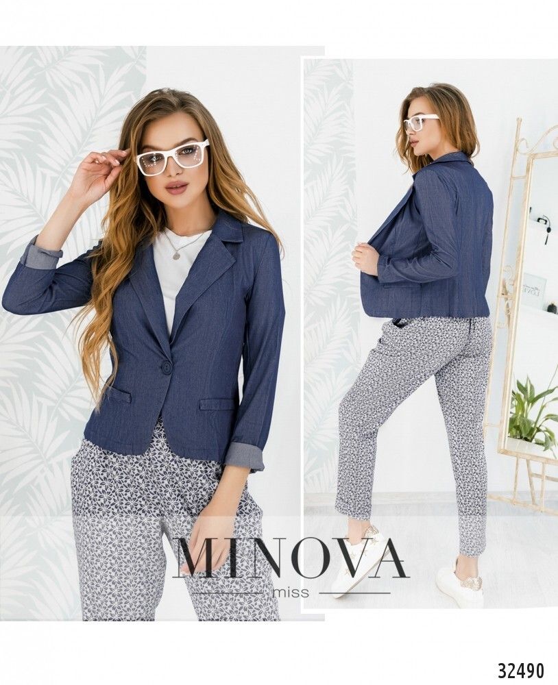 Пиджак 1088-джинс Minova