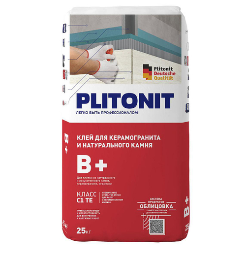Plitonit В, 25 кг. Клей для плитки, для керамогранита 56387