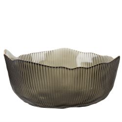 Салатник, набор 3шт. "Frost stripe" (серый) d=12,5/15,5/19см (стекло) (транспортная упаковка)