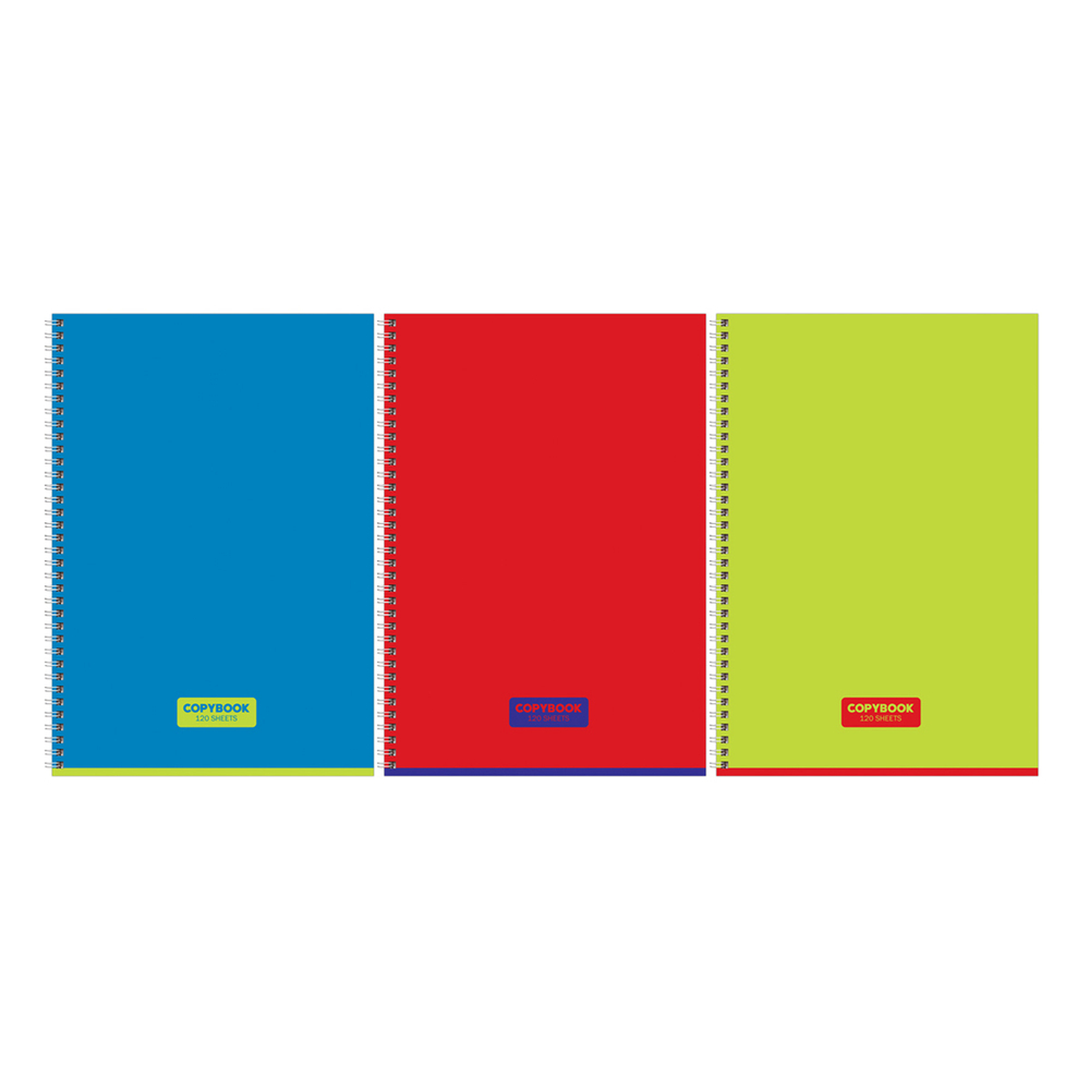 Тетрадь 120л., А4, клетка, на гребне BG "Copybook", глянцевая ламинация Т4гр120_лг 12477